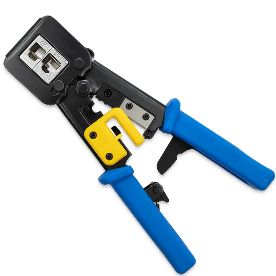 ⁨Qoltec Modular Connector Crimping Machine | 8p/6p (0NC)⁩ at Wasserman.eu