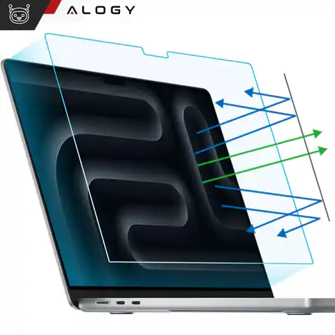 ⁨Folia ochronna Matowa na ekran do MacBook Air 15 2023 M2 A2941 15.3" Alogy Screen Protect Film z filtrem Anti Blue⁩ w sklepie Wasserman.eu
