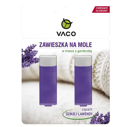 ⁨VACO Zawieszka na mole ubraniowe w żelu Lavender&⁩ w sklepie Wasserman.eu