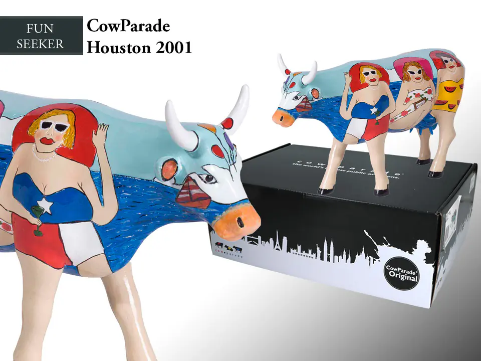 ⁨CowParade Houston 2001, Lait Triporteur, autor: Janice Joplin⁩ w sklepie Wasserman.eu