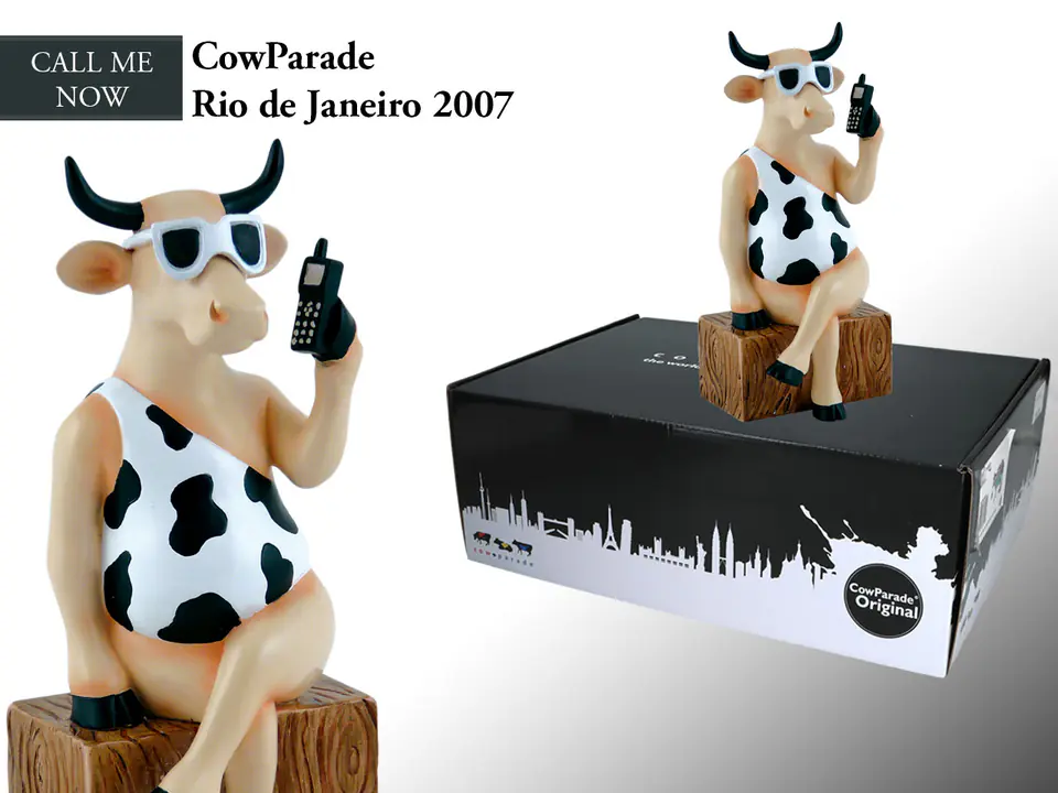 ⁨CowParade Rio de Janeiro 2007, Vall me now, autor: Lenny Niemeyer⁩ w sklepie Wasserman.eu