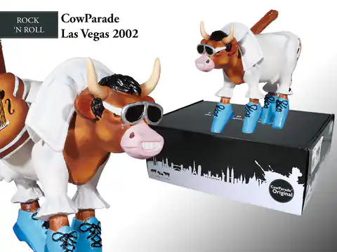 ⁨CowParade Las Vegas 2002, Rock`n Roll, autor: Stan Mullins⁩ w sklepie Wasserman.eu