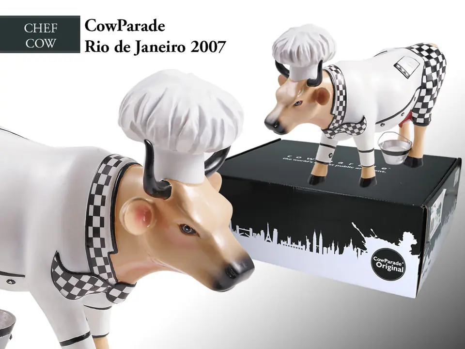 ⁨CowParade Rio de Janeiro 2007, Chef Cow, autor: Alunos da Universidade Estácio de Sá⁩ w sklepie Wasserman.eu