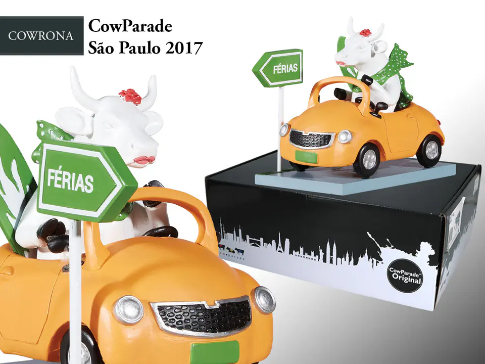 ⁨CowParade Sao Paulo 2017, Cowrona, autor: Andre Ortiz⁩ w sklepie Wasserman.eu