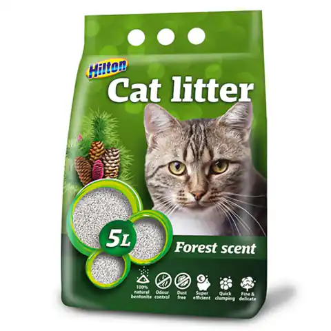 ⁨HILTON bentonite clumping forest cat litter - 5 l⁩ at Wasserman.eu
