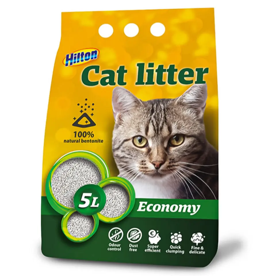 ⁨HILTON bentonite economy clumping cat litter - 5 l⁩ at Wasserman.eu