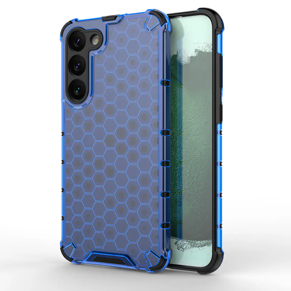 ⁨Honeycomb etui do Samsung Galaxy S23+ pancerny hybrydowy pokrowiec niebieskie⁩ w sklepie Wasserman.eu