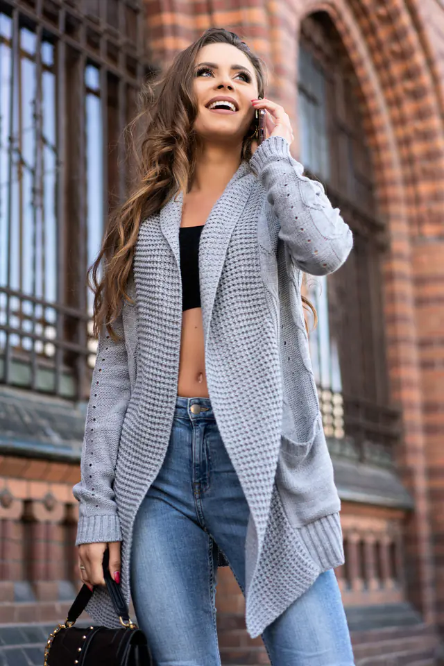 ⁨Kardigan Żakiet Marynarka Jimie Grey rozmiar - L/XL⁩ w sklepie Wasserman.eu