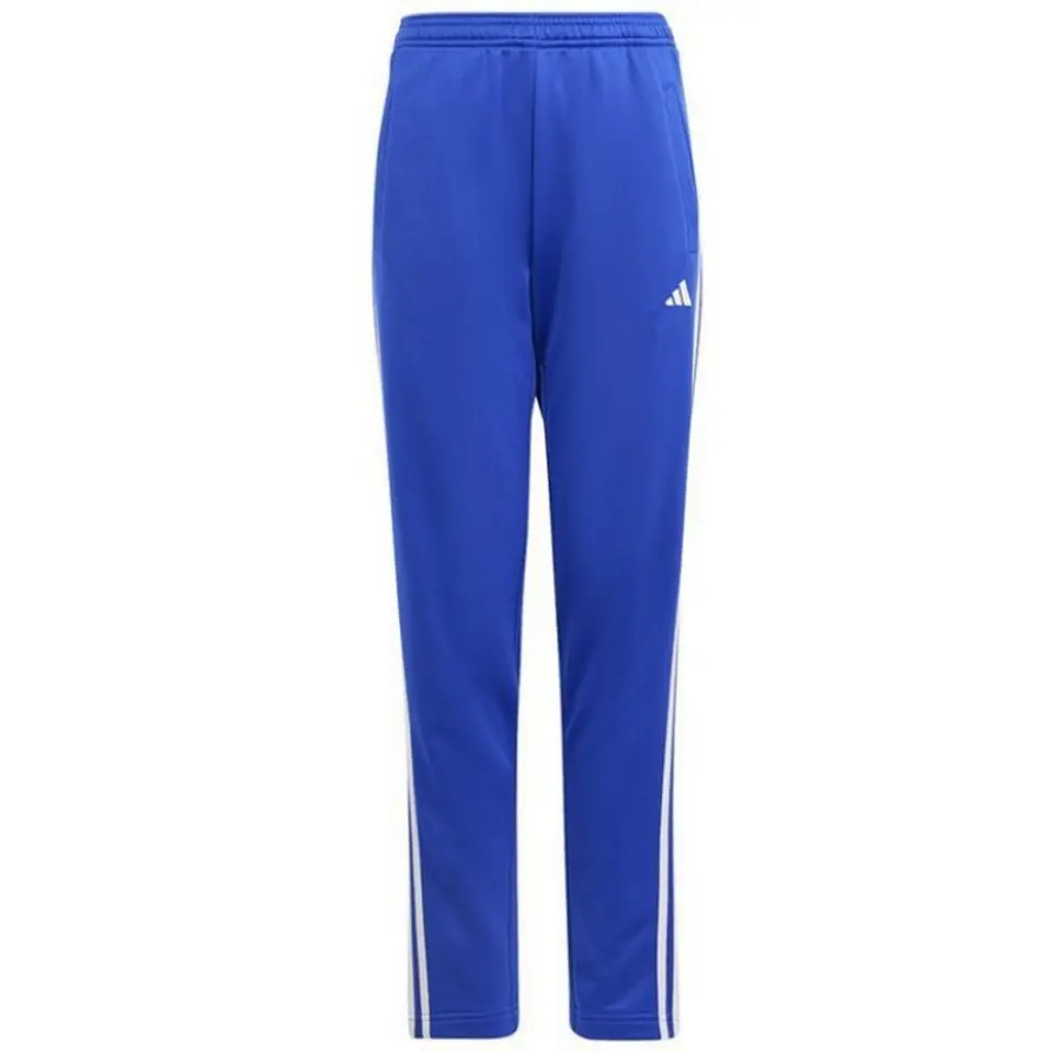 ⁨Spodnie adidas TR-ES 3 Stripes Pant Jr (kolor Niebieski, rozmiar 152 cm)⁩ w sklepie Wasserman.eu