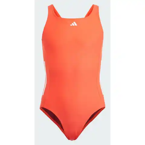 ⁨Kostium kąpielowy adidas Cut 3 Stripes Suit Jr (kolor Pomarańczowy, rozmiar 128 cm)⁩ w sklepie Wasserman.eu