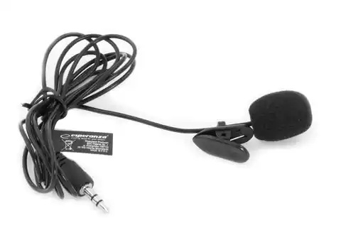 ⁨Esperanza EH178 Microphone with clip Black⁩ at Wasserman.eu