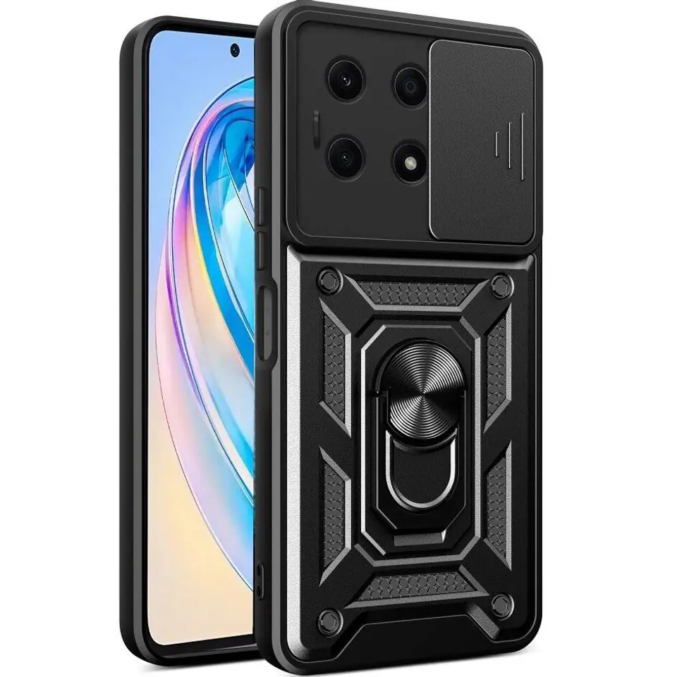 ⁨Etui HONOR X6A Nexeri CamShield Pro czarne⁩ w sklepie Wasserman.eu