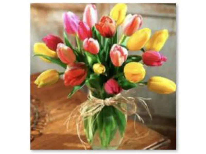 Haft Diamentowy, Obraz, Mozaika Diamentowa Diamond Painting, BUKIET TULIPANÓW 30x30cm w sklepie Wasserman.eu