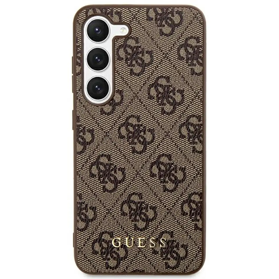 ⁨Guess GUHCS24MG4GFBR S24+ S926 brązowy/brown hard case 4G Metal Gold Logo⁩ w sklepie Wasserman.eu