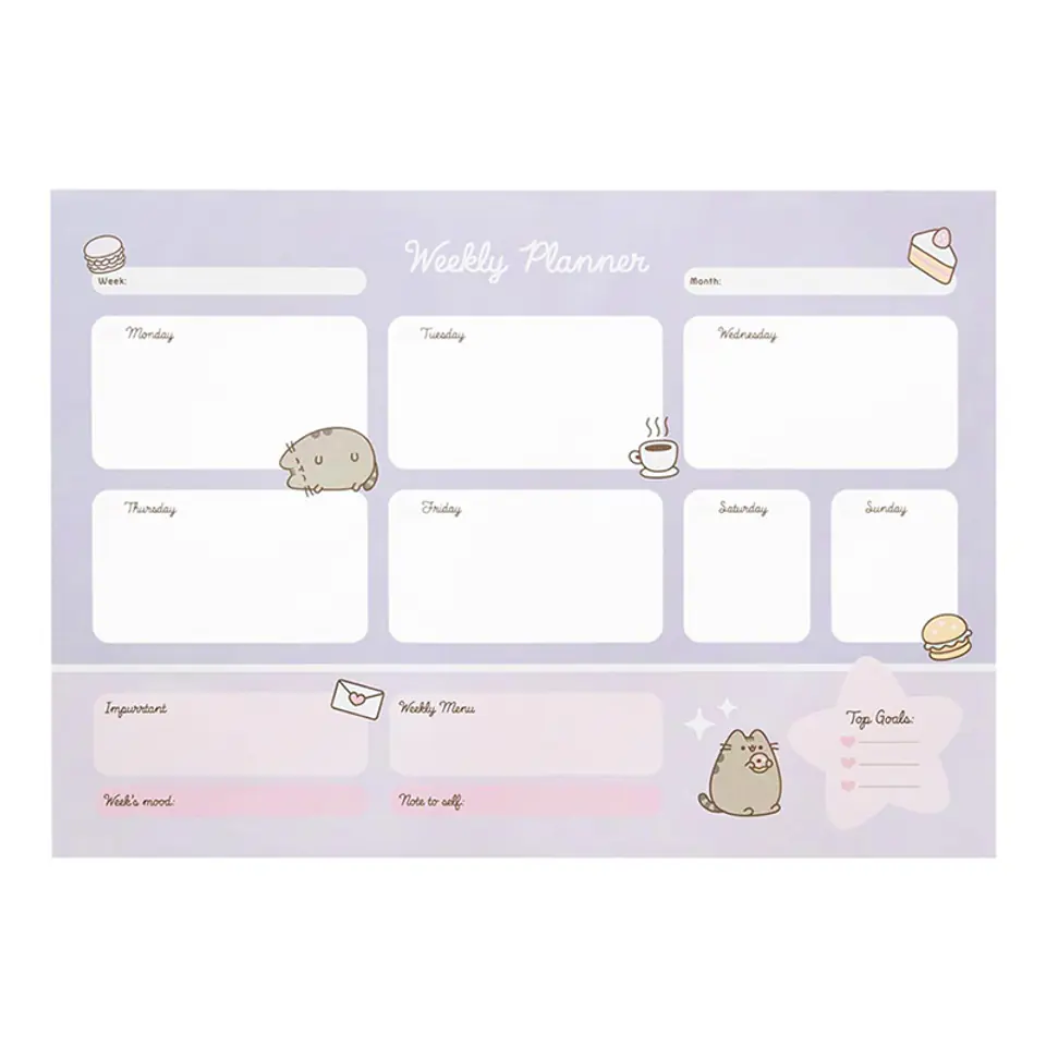 ⁨Pusheen - Planner tygodniowy z kolekcji Moments 54 strony A3⁩ w sklepie Wasserman.eu