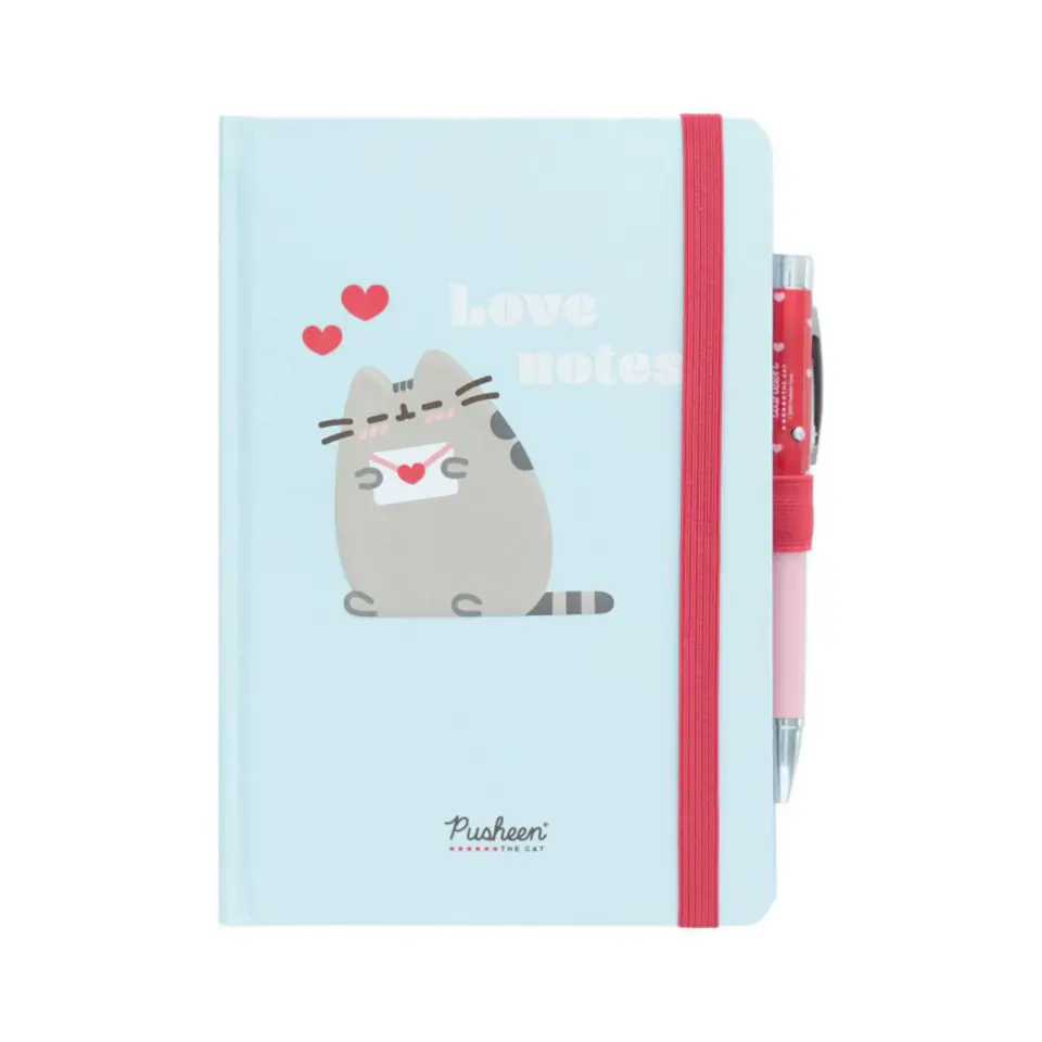 ⁨Pusheen - Notanik + długopis latarka z kolekcji Purrfect Love⁩ w sklepie Wasserman.eu