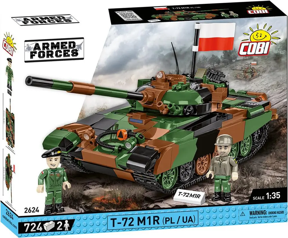 ⁨COBI 2624 Armed Forces Tank T-72M1R (PL/UA) 724 bricks⁩ at Wasserman.eu