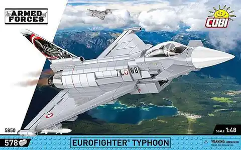 ⁨COBI 5850 Armed Forces Wielozadaniowy myśliwiec EUROFIGHTER TYPHOON 578 klocki⁩ at Wasserman.eu