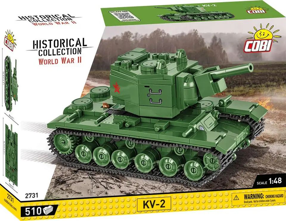 ⁨COBI 2731 Historical Collection WWII KV-2 - Soviet Heavy Tank 510 Bricks⁩ at Wasserman.eu