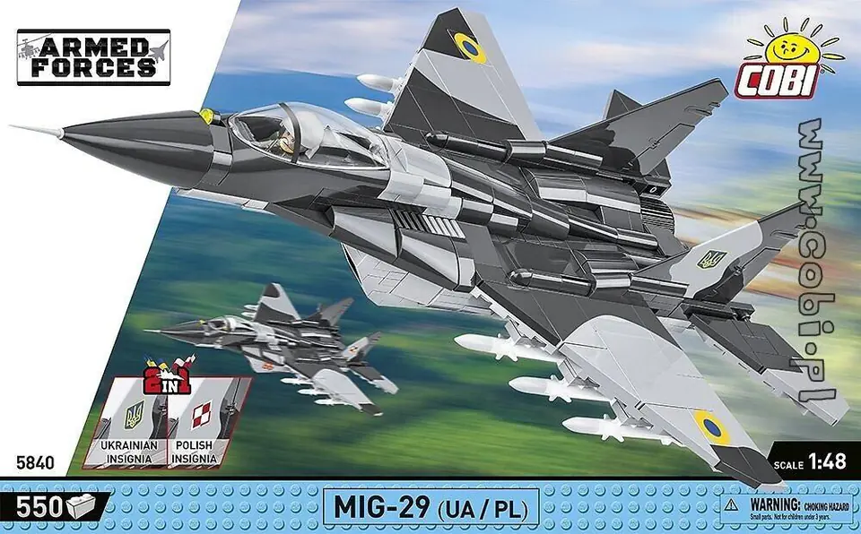 ⁨COBI 5840 Armed Force MiG-29 (UA/PL) 550 bricks⁩ at Wasserman.eu