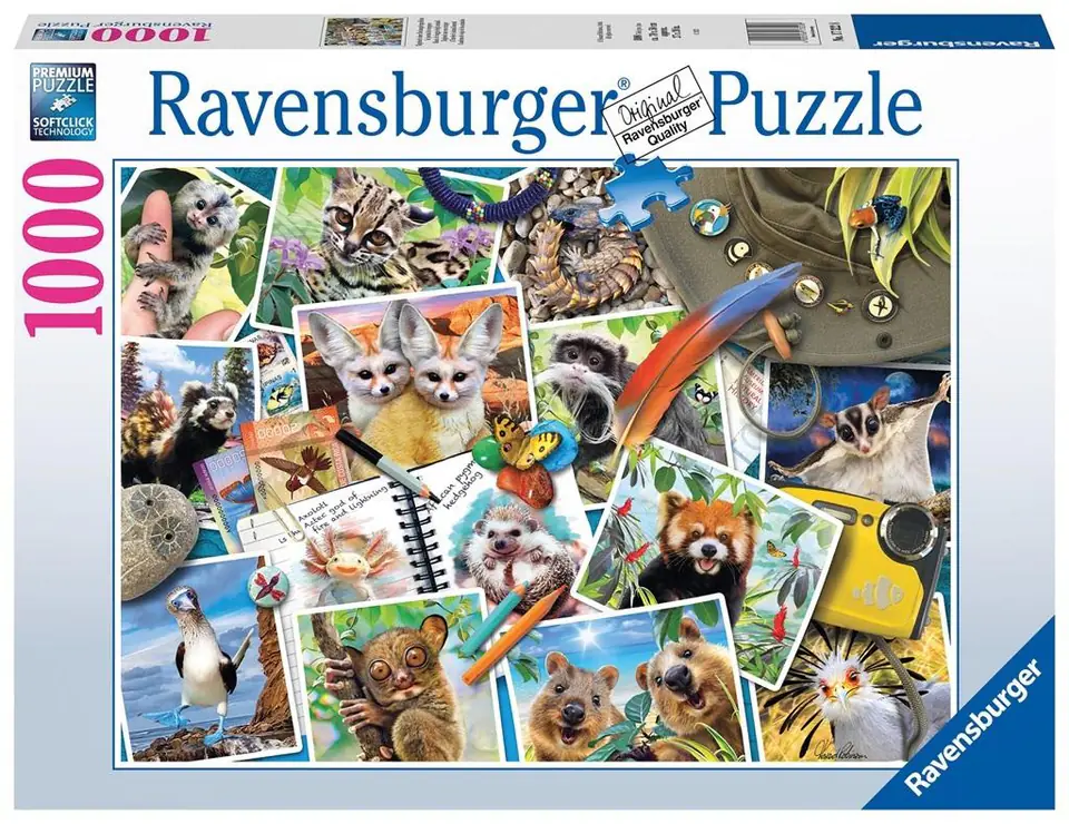 ⁨Puzzle 1000 Zwierzaki w podróży⁩ w sklepie Wasserman.eu