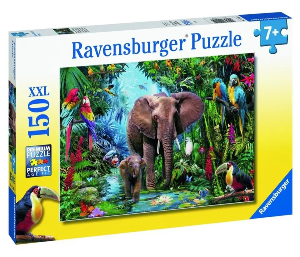 ⁨Puzzle 150 Słonie w dżungli XXL⁩ w sklepie Wasserman.eu