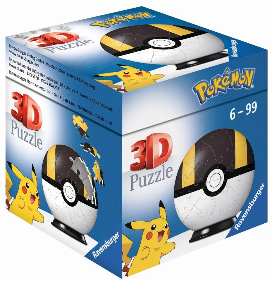 Puzzle 3D 54 Kula Pokemon czarna w sklepie Wasserman.eu