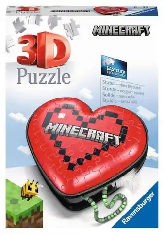 ⁨Puzzle 3D 54 Serce Minecraft⁩ w sklepie Wasserman.eu