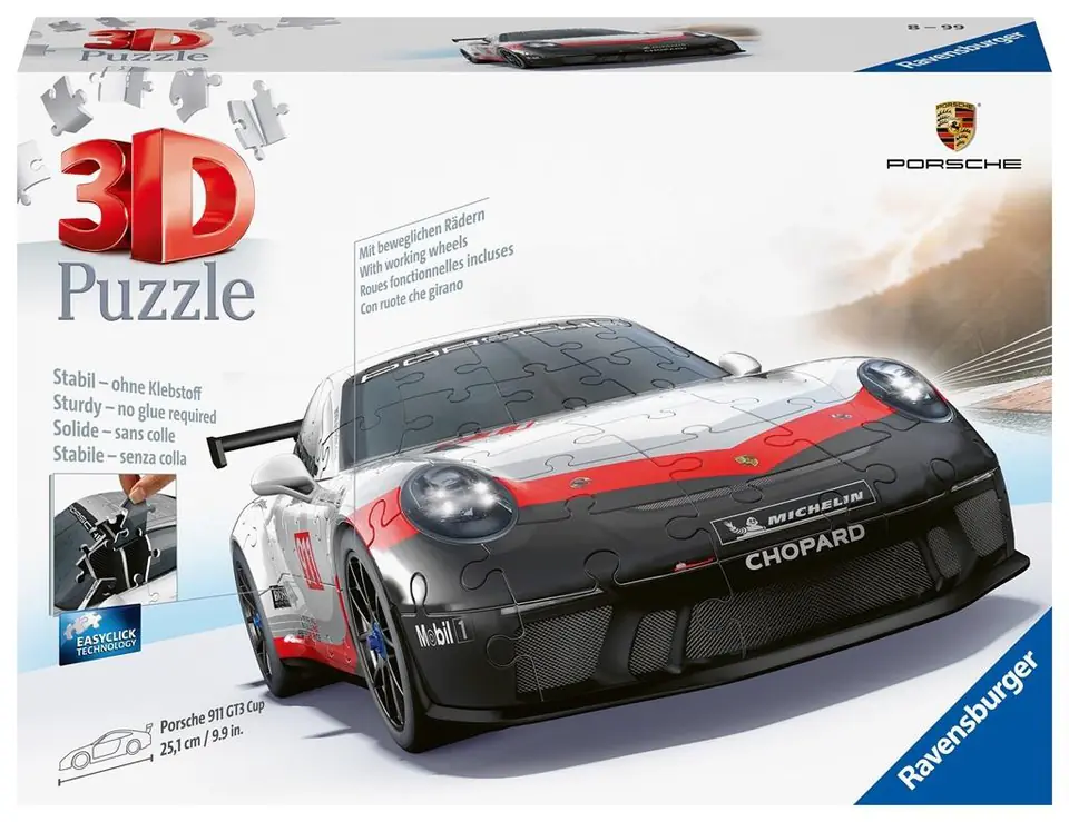 ⁨Puzzle 108 pieces 3D Porsche 911 GT3 Cup vehicles⁩ at Wasserman.eu