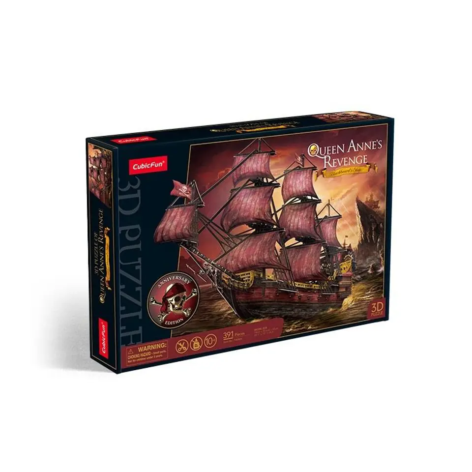 ⁨3D Puzzle Queen Anne's Revenge Anniversary Version T4040H Cubic Fun⁩ at Wasserman.eu