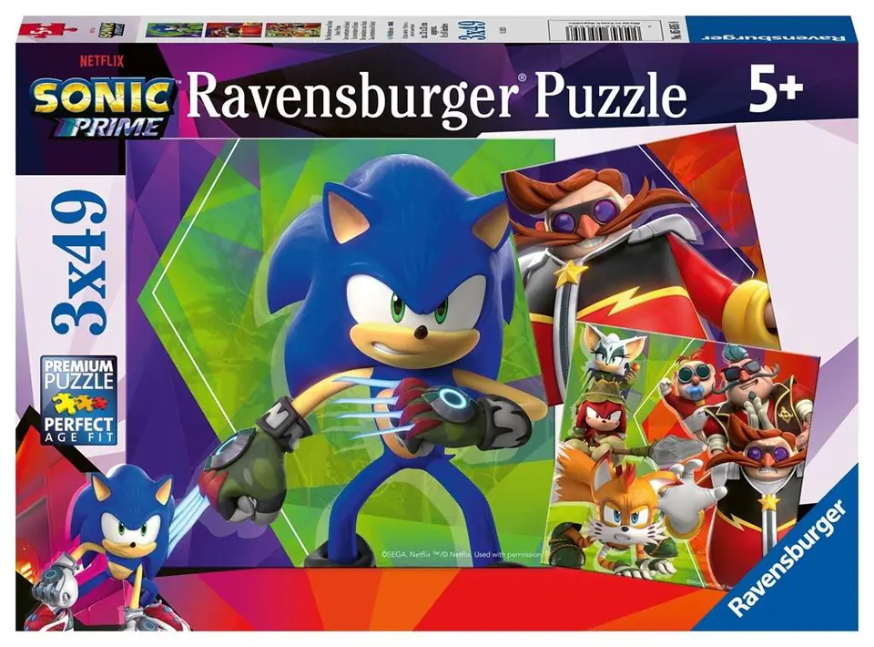 ⁨Puzzle 3x49 Sonic Prime⁩ w sklepie Wasserman.eu