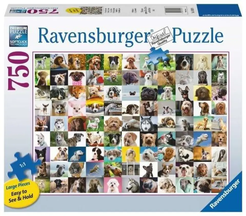 ⁨Puzzle 750 XXL 99 uroczych piesków⁩ w sklepie Wasserman.eu