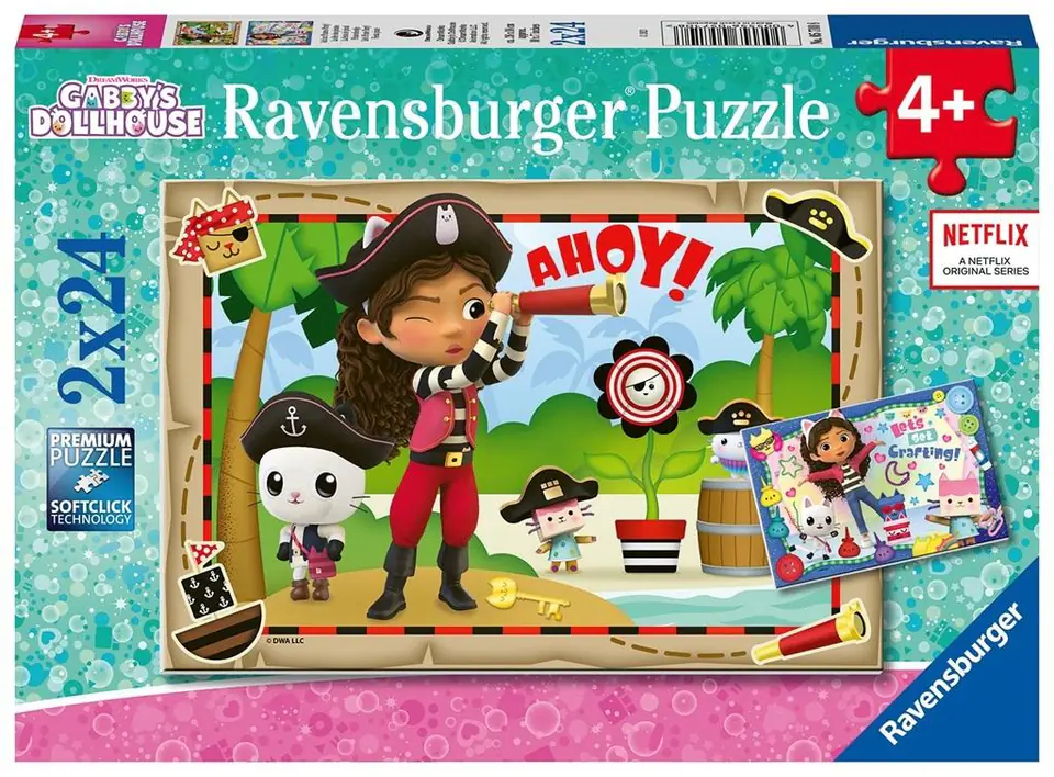 ⁨Puzzle dla dzieci 2x24 Koci Domek Gabi⁩ w sklepie Wasserman.eu