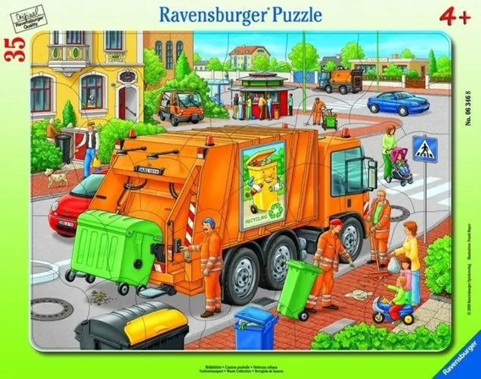 ⁨Puzzle w ramce 35 Śmieciarka⁩ w sklepie Wasserman.eu