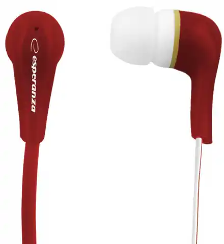 ⁨EH146R Słuchawki douszne Lollipop  czerwone Esperanza⁩ w sklepie Wasserman.eu