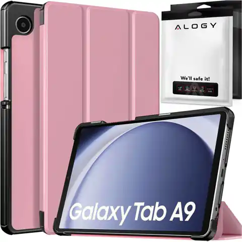 ⁨Etui do Samsung Galaxy Tab A9 2023 8.7" X110 / X115 obudowa na tablet Case Alogy Book Cover Różowe⁩ w sklepie Wasserman.eu