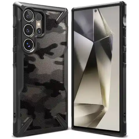 ⁨Etui Ringke Fusion X do Samsung Galaxy S24 Ultra Camo Black⁩ w sklepie Wasserman.eu