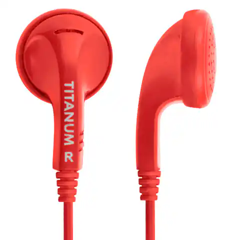 ⁨TH108R Słuchawki douszne czerwone Titanum⁩ w sklepie Wasserman.eu