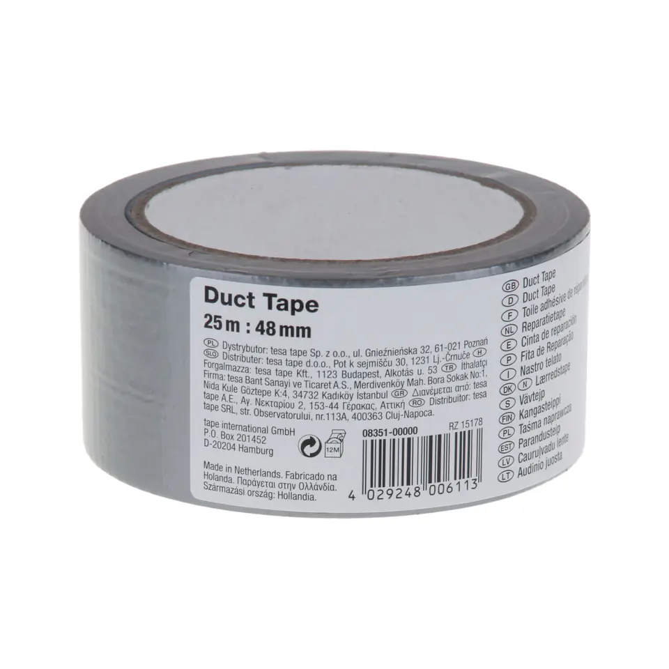 ⁨REPAIR TAPE 25M: 48MM, SILVER⁩ at Wasserman.eu