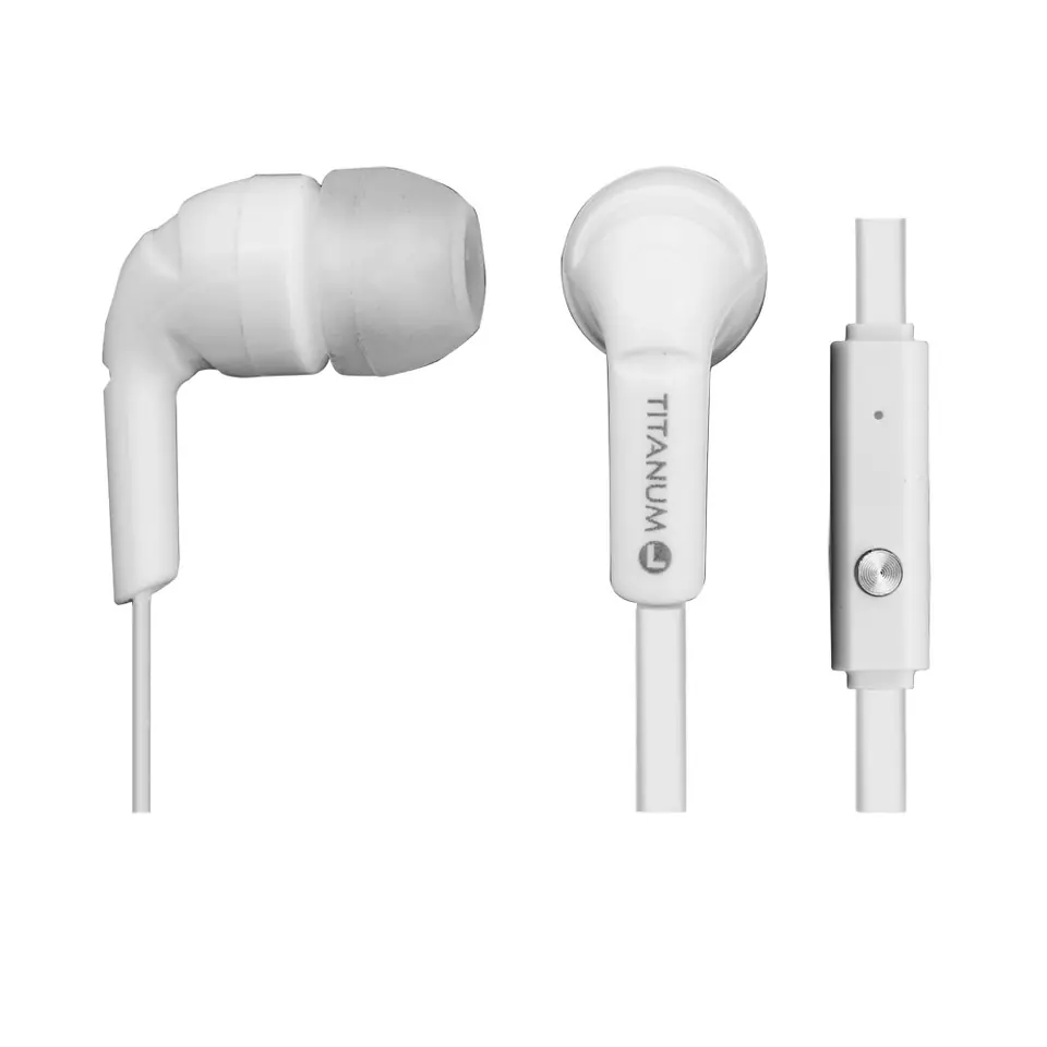 ⁨TH109W In-ear Earphone with Microphone White Titanum⁩ at Wasserman.eu