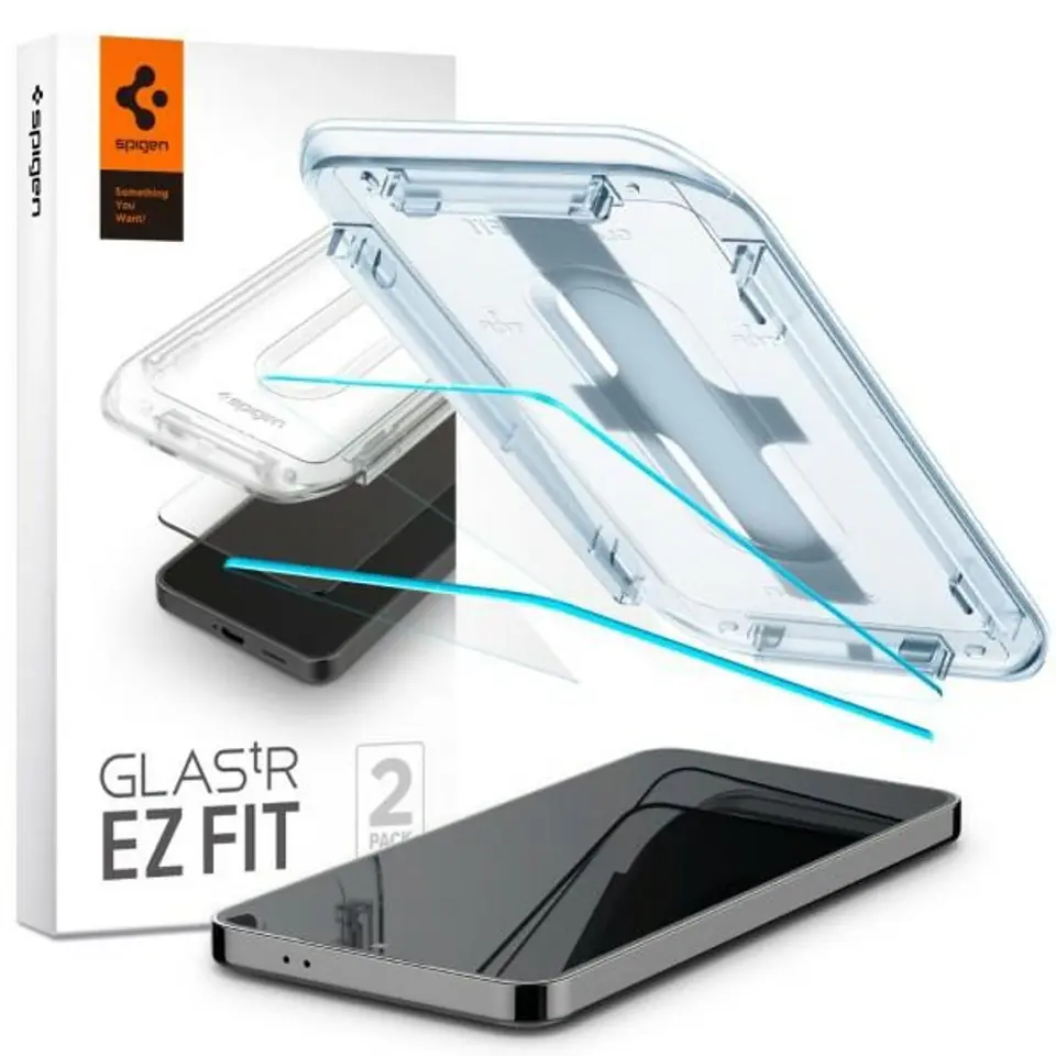 ⁨Spigen Glas.TR Sam S24+ S926 "EZ FIT" 2szt. szkło hartowane AGL07432⁩ w sklepie Wasserman.eu