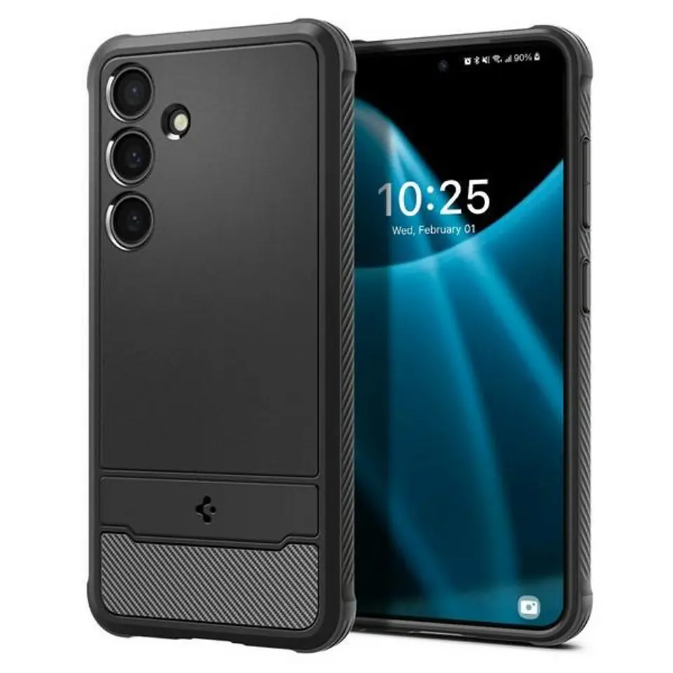 ⁨Spigen Rugged Armor Sam S24 S921 czarny/matte black ACS07346⁩ w sklepie Wasserman.eu