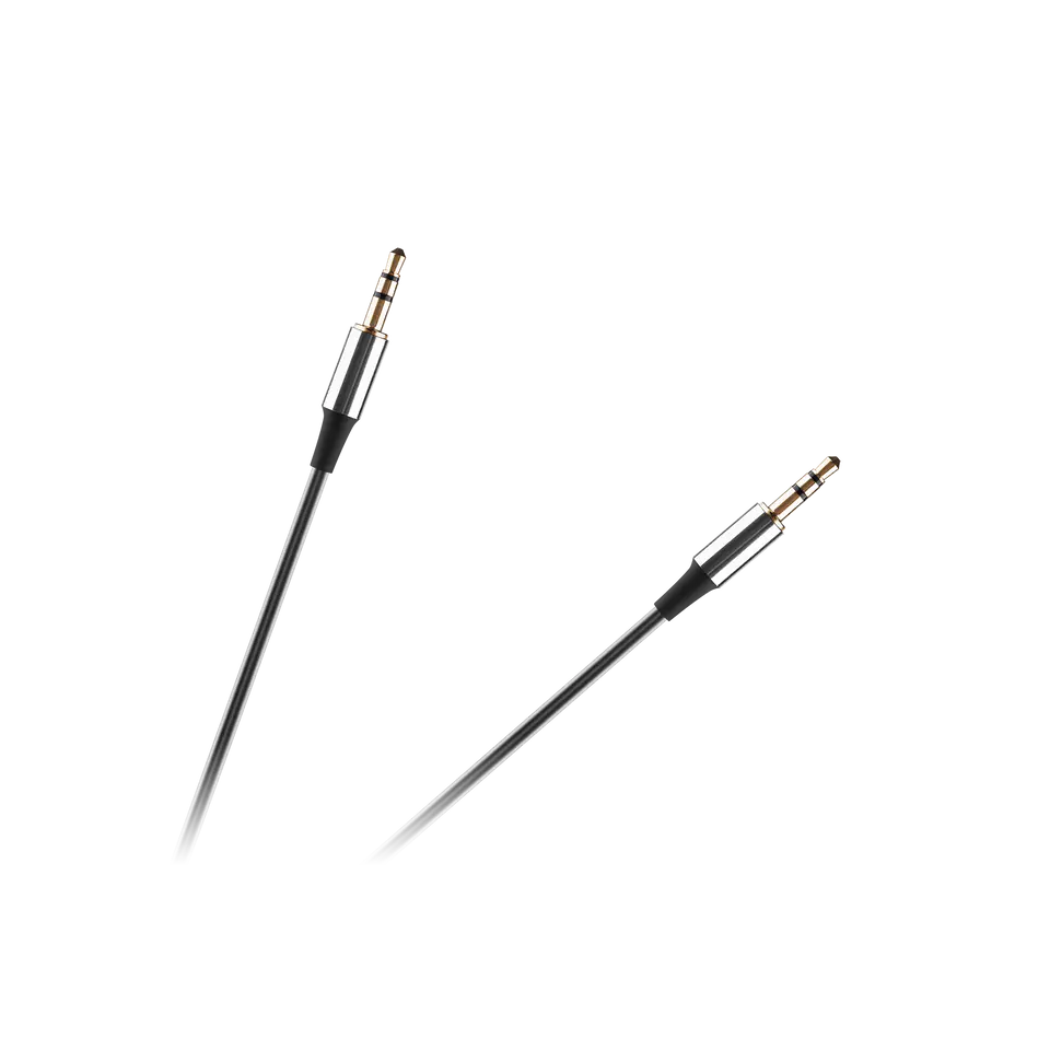 ⁨Audio cable Jack 3.5 plug - plug REBEL spiral 100 cm⁩ at Wasserman.eu