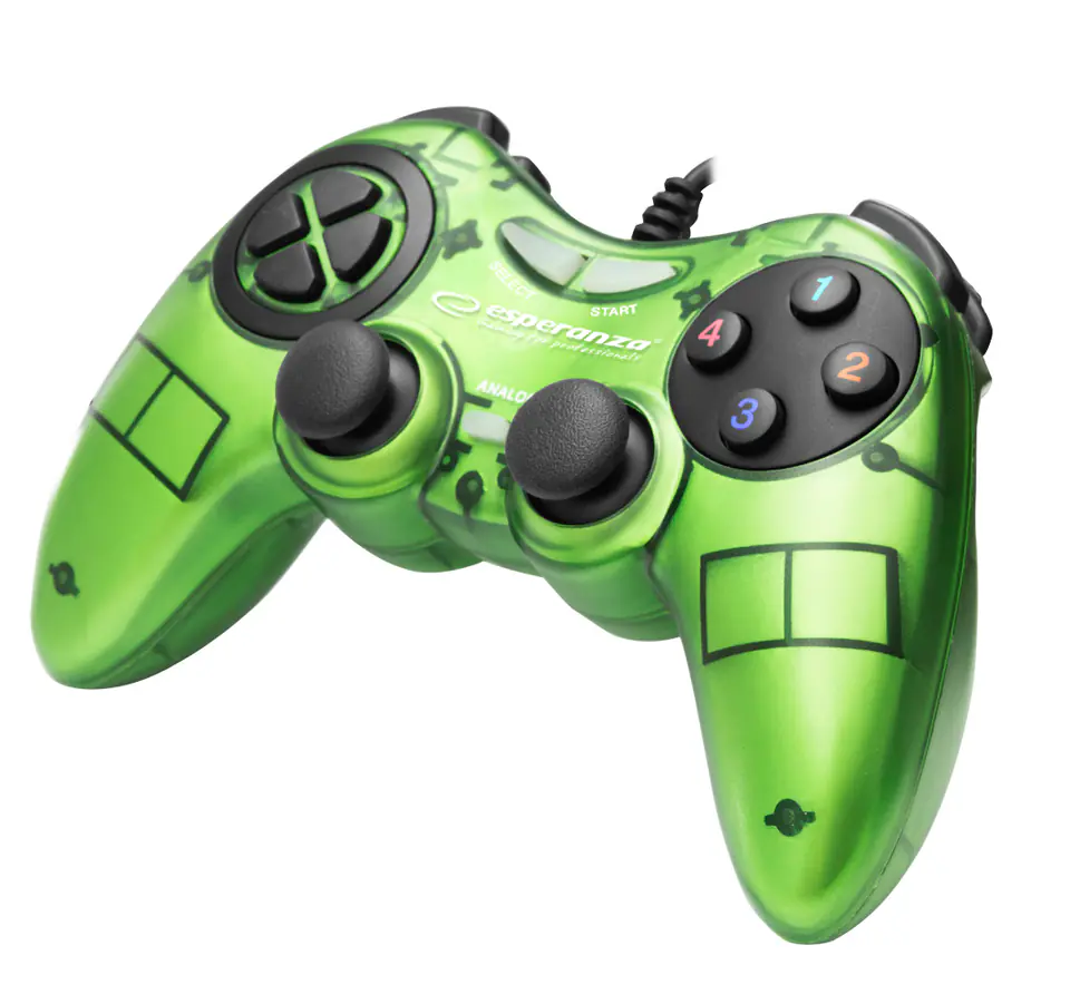 ⁨EGG105G Gamepad PC USB Fighter Green Esperanza⁩ at Wasserman.eu