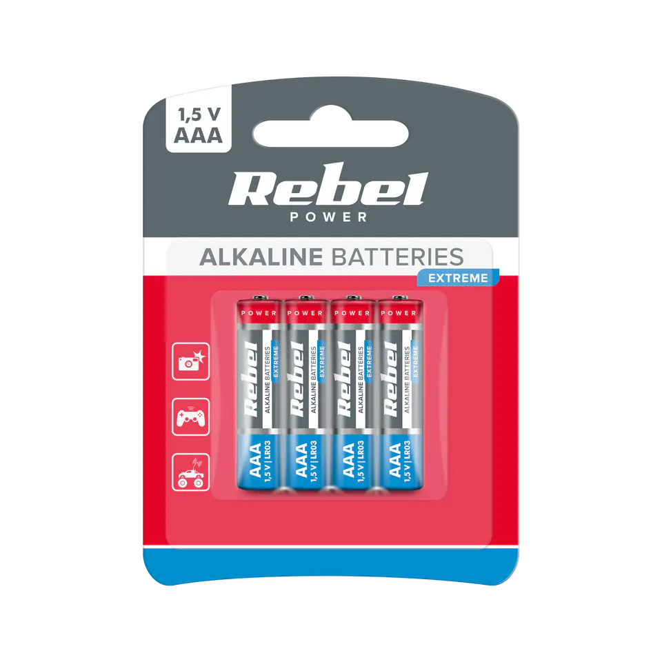 ⁨ALKALINE BATTERIES 4PCS LR03 AAA VIPOW EXTREME⁩ at Wasserman.eu