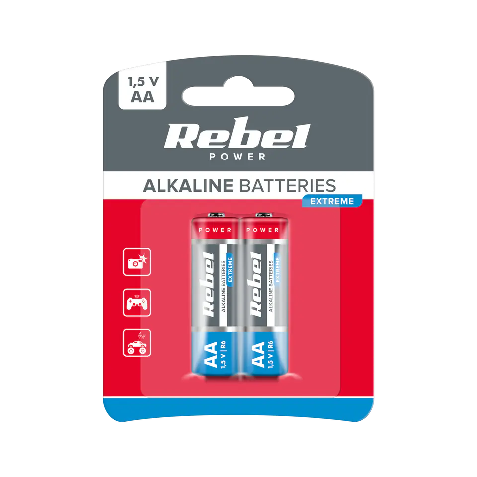 ⁨Alkaline batteries VIPOW EXTREME LR06 2pcs/bl.⁩ at Wasserman.eu