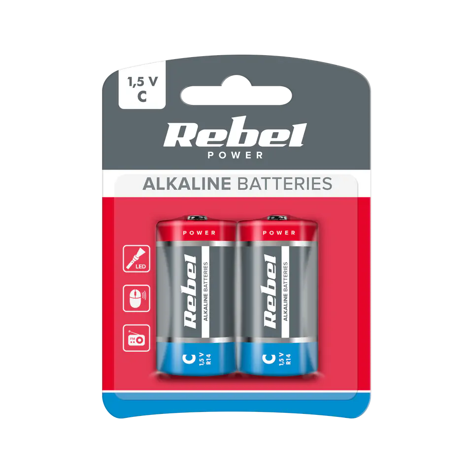 ⁨Alkaline batteries VIPOW LR14 2pcs/bl.⁩ at Wasserman.eu