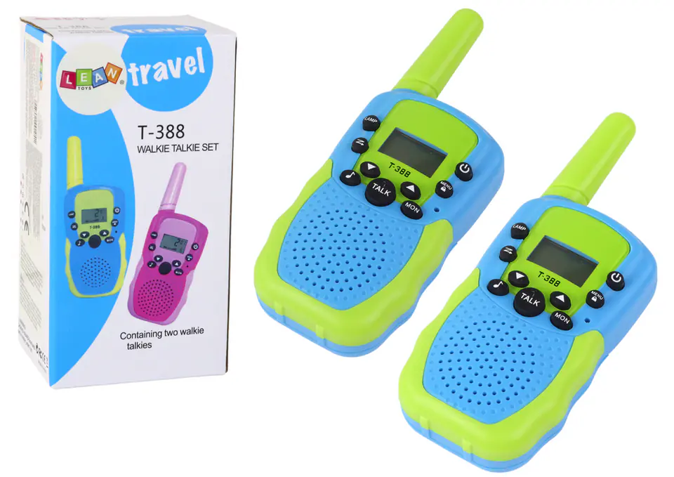 ⁨Walkie Talkie Krótkofalówki Zielono - Niebieski Zasięg 3km Dla Dzieci⁩ w sklepie Wasserman.eu