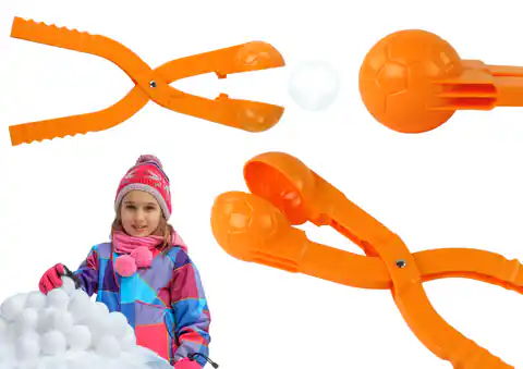 ⁨Śnieżkomat Maszynka do Kulek Śnieżnych Piłka Pomarańczowy 35cm x 7cm x 7cm⁩ w sklepie Wasserman.eu