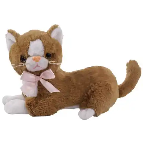 ⁨Plush toy Flico brown cat with bow 34 cm⁩ at Wasserman.eu